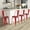 Red, variant on Dkelincs 24" Metal Bar Stools with Back Set of 4 Counter Height Bar Stools, Industrial Modern Stackable Kitchen Dining Room Chairs, Bronze