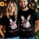thumbnail image 5 of Camisetas casuales de manga corta con estampado de conejo de Pascua para hombre, 5 of 8