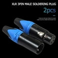 thumbnail image 3 of EIMELI 1 Pair XLR 3Pin Male Female DIY Audio Cable Connectors Solder Plug (Green), 3 of 9