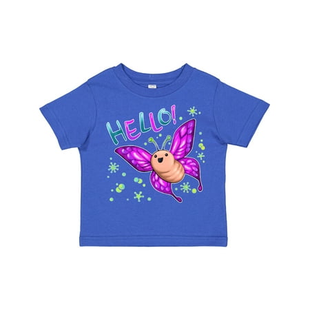 

Inktastic Cute Butterfly Says Hello Gift Toddler Boy or Toddler Girl T-Shirt