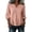 Pink, variant on Tops for Women Trendy Plus-Size V-neck Sequined 3/4t Sleeve Solid Color Casual, Size L-5XL