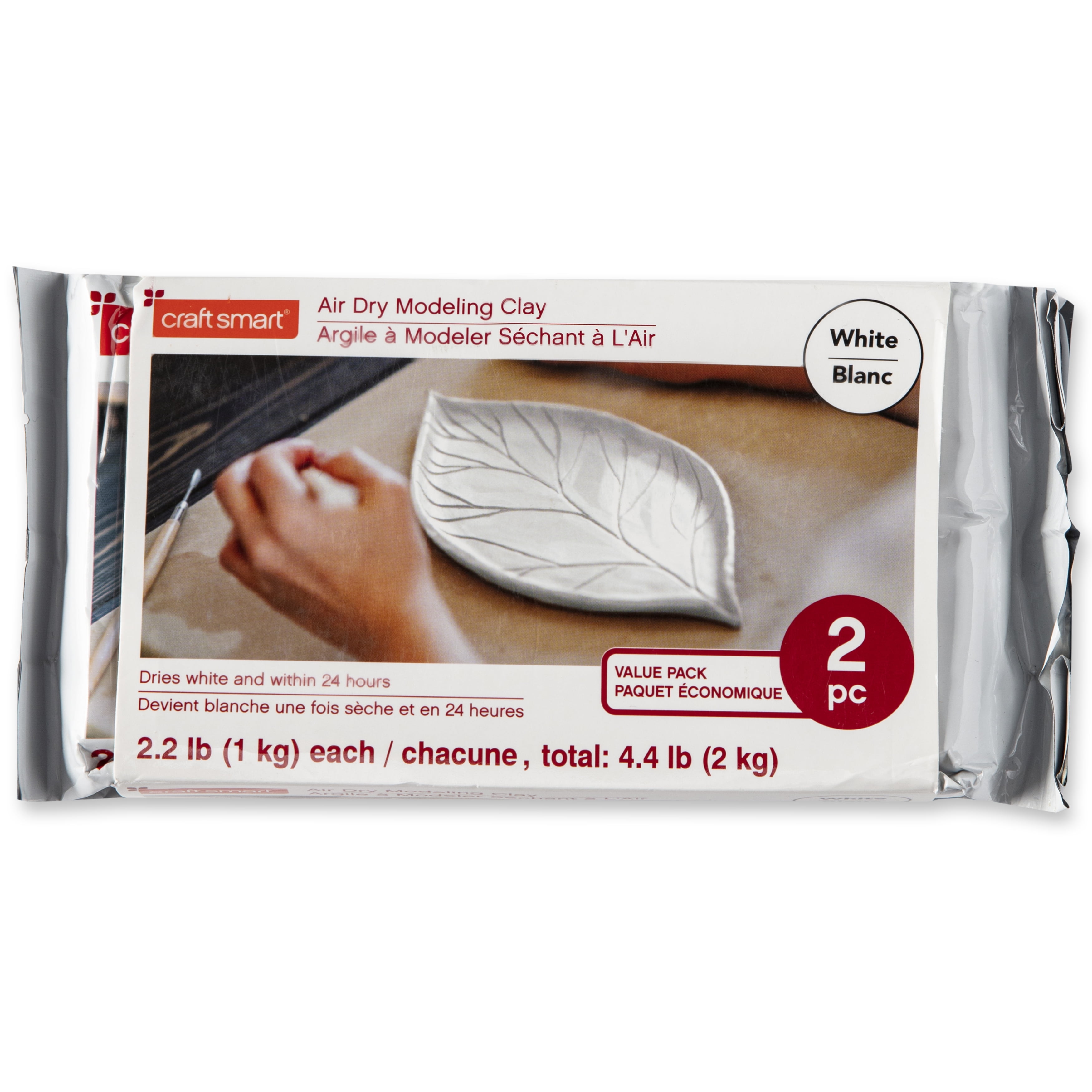 4.4lb. White Air Modeling Clay by Craft Smart