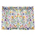 thumbnail image 7 of Yayeee Kitchen Curtains Tier Pair Light Filtering 27"x24" Rod Pocket Short Cafe Window Panel, Green Wildflower Pattern, 7 of 7
