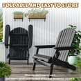 thumbnail image 5 of Ktaxon 2 Pack Patio Wood Adirondack Chair, Garden Chaise Chair Outdoor Folding Chair, Wooden Chair for Patio, Garden, Black, 5 of 8