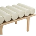 thumbnail image 5 of Meridian Furniture Landon Cream Vegan Leather Bench, 5 of 9