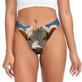 thumbnail image 1 of Fotbe Daisy Meadow Cow Tanga Sin Costuras para Mujer con Estampado – Panties Invisibles, Transpirables y Cómodos para Uso Diario-X-Small, 1 of 6