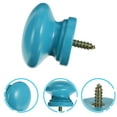 thumbnail image 6 of WRISTBIQUE Knob Pull Blue Wood 8Pcs Easy Installation 1.3x1.3x1.2in, 6 of 8