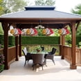 thumbnail image 5 of Artificial Hanging Flowers 12 inch Basket, Faux Silk Petunias Flower Arrangement,Coconut Lining Planter with Morning Glories Plants Patio Garden Porch Deck Spring Decor(Lotus and Fuchsia), 5 of 5
