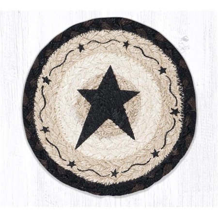 

Capitol Importing 79-313PSB 7 x 7 in. LC-313 Primitive Black Star Round Large Coaster