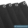 thumbnail image 3 of Cortina de Ducha Tela Negra Patrón de Cortina de Ducha Lavable Moho 180x180 cm Textil Grueso Pesado Impermeable No se Pega mientras se Muestra con 12 Anillas Sincero Electrónica, 3 of 5