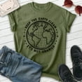 thumbnail image 2 of Keep The Earth Clean It's Not Uranus T-shirt, Unisex Women's Men's Planet Earth Environment Awareness, Heather Military Green, X-Large, 2 of 6