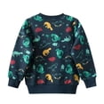 thumbnail image 2 of Esaierr Kids Boys Pullover Sweatshirt for Toddler Boys Sweatshirt Crewneck Dinosaur Long Sleeve Sweater for 1-10Y, 2 of 5