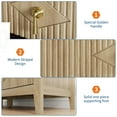 thumbnail image 5 of 42.9" Tall Fluted Dresser for Bedroom, 5-Drawer Wood Dresser for Bedroom, Modern Chest of Drawers, Storage Organizer Cabinet for Living Room, Hallway, Entryway, Easy Assembly, 5 of 7