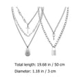 thumbnail image 4 of 2 piezas de collar retro en forma de cruz, colgante decorativo con forma de cerradura, joyería (plata), 4 of 6