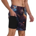 thumbnail image 2 of Daiia Lazy Stone Bear Mens Swim Trunks Swim Shorts Quick Dry Swim Shorts with Mesh Lining Pockets-Large, 2 of 9