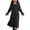 SQR425-Dark Gray, variant on Weebloom Girls' Dresses Long Sleeve Elegant Dress With Floral Lace Hem Round Neck Pure Color Party Gown Celebrations Army Green Girls Dresses