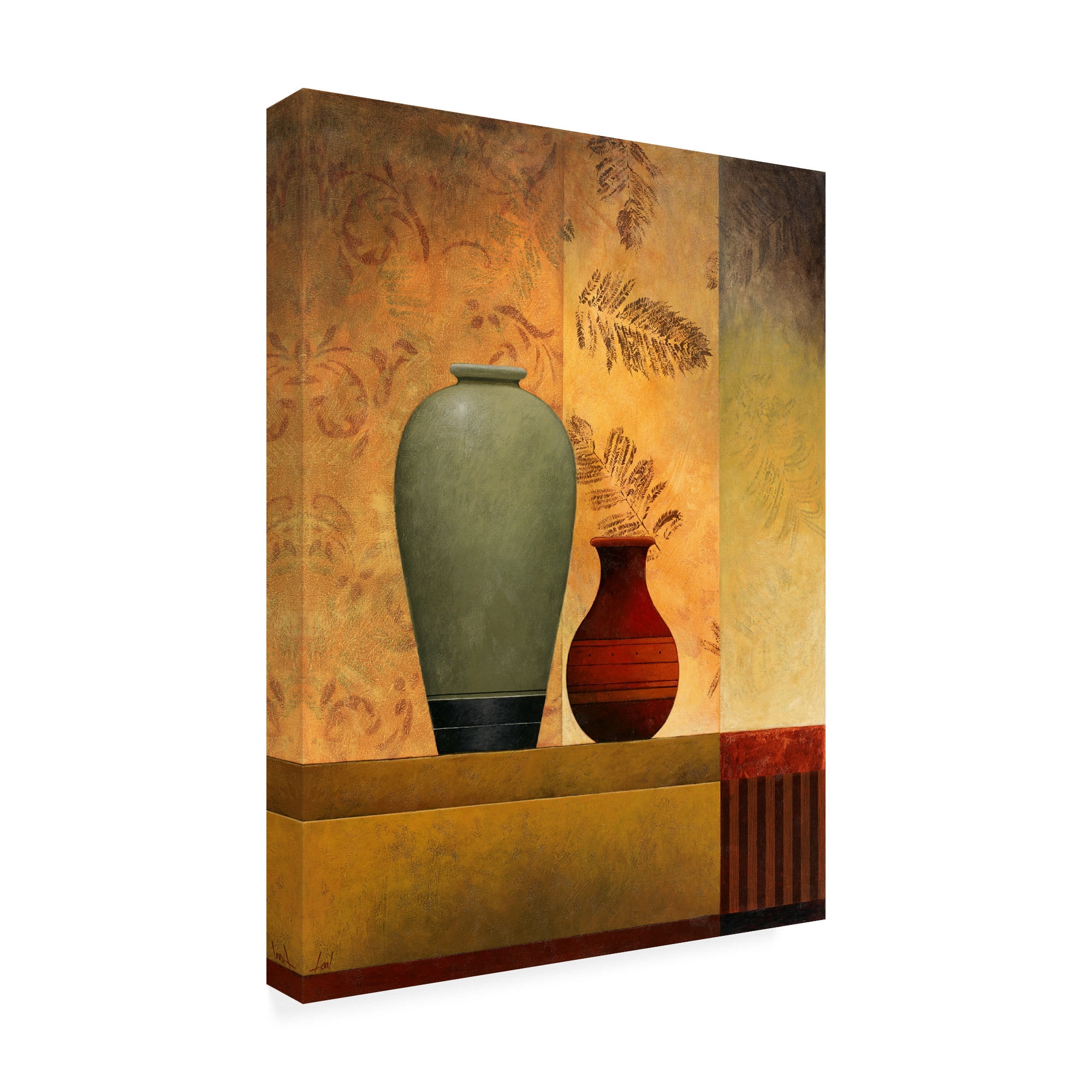 Trademark Fine Art 'Vases Over Panels 2' Canvas Art by Pablo Esteban