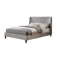 thumbnail image 1 of Ilios Innova | Cama Matrimonial Gris con Cabecera Tapizada en Lino y Poliéster | Estructura de Madera Resistente, 1 of 9
