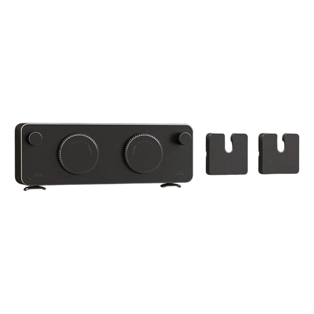 Tendedero retráctil para interiores y exteriores, resistente, para montaje en pared Negro