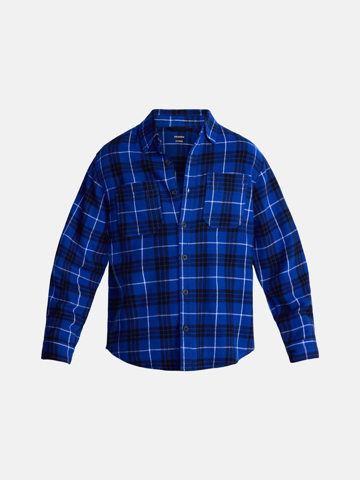 Brahma Men's Work Flannel Shirt with Long Sleeves, Sizes S-3XL