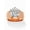 18k Rose Gold-Plated, variant on 4 TCW Round Cubic Zirconia Solitaire Ring in Gold-Plated, Rose Gold-Plated or Silvertone