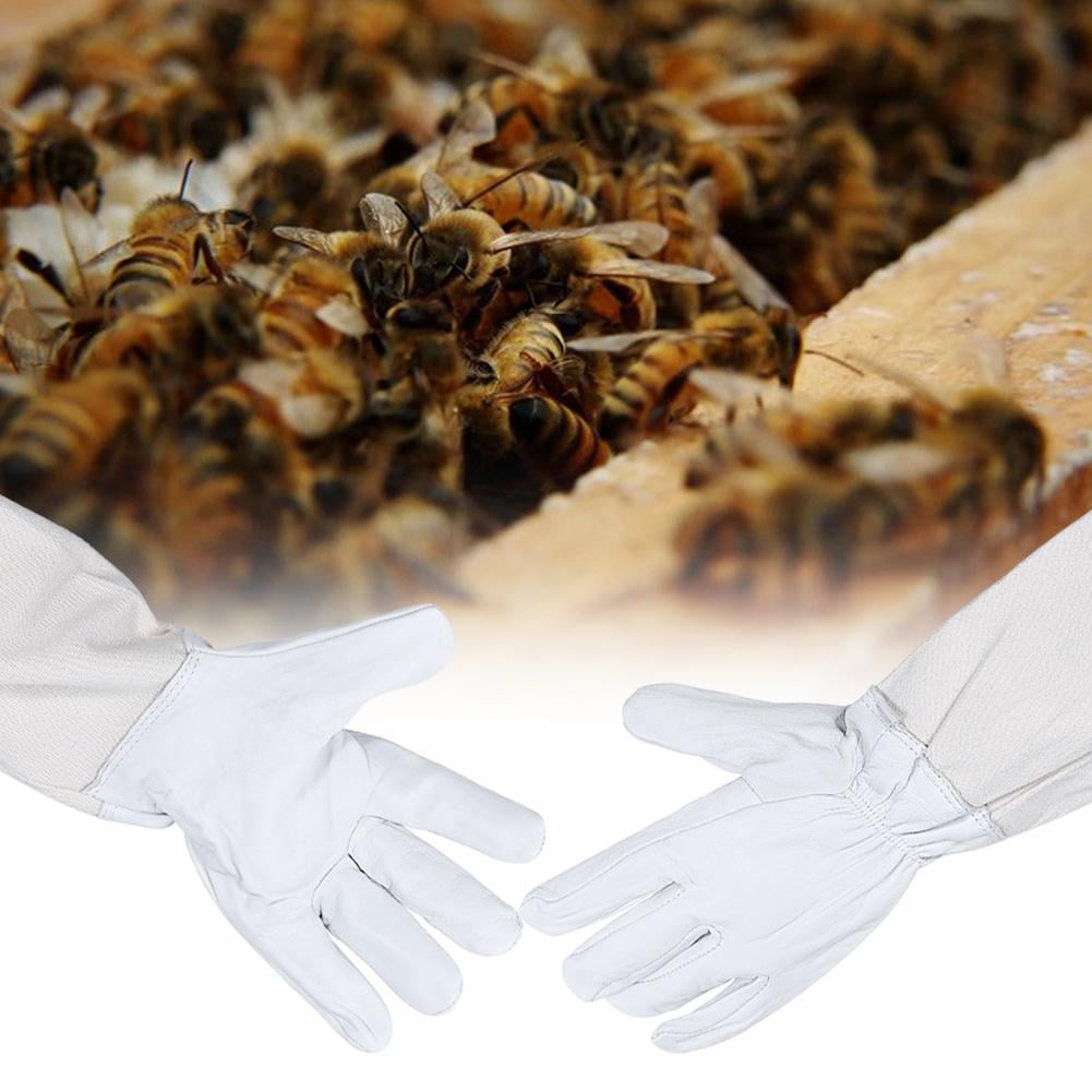 New XL Extra Large Beekeeping Gloves Goatskin Bee Keeping With Vented Sleeves