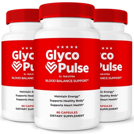 (3 Pack) Glyco Pulse – Original Formula with a Clean Blend to Support Healthy Circulation, Natural Energy & Balanced Levels | Just 2 Easy-to-Swallow Pills Daily (180 Capsules)