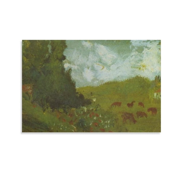 Salvador Dali Impresión Pintura Paisaje con Animales Póster Obras de Arte Frescas Pintura Arte de Pared Impresiones en Lienzo Cuadro Colgante Decoración del Hogar Pósteres Regalo 24x36 Pulgadas