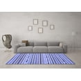 thumbnail image 3 of Ahgly Company Indoor Square Abstract Blue Modern Area Rugs, 5' Square, 3 of 4