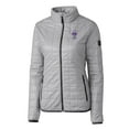 thumbnail image 2 of Women's Cutter & Buck  Gray Kansas State Wildcats Vault Rainier PrimaLoft Eco Insulated Full-Zip Puffer Jacket, 2 of 3