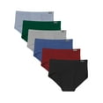 thumbnail image 1 of Hanes Mens Mid Rise Briefs 6-Pack, XL, Assorted, 1 of 4
