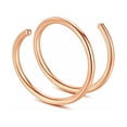 thumbnail image 1 of Lutiore Nose Steel Double Nose Hoop Silver Color Nose Hoop Jewelry Nostril Piercing Set For Woman Z3B1, 1 of 8