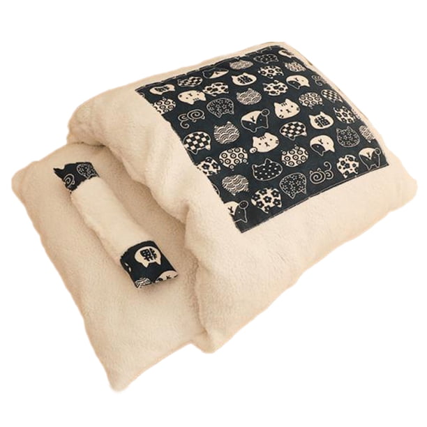 Saco De Dormir Para Gatos Cama Para Gatos Acolchada Lavable Y Suave Saco Grande Para Gatos Saco De Dormir Semicerrado Para Gatos De Interior Y Perros Pequeños