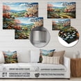 thumbnail image 4 of Designart "Apple Orchard Countryside Blooming painting I" Countryside Metal Wall Decor, 4 of 5