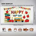 thumbnail image 5 of Happy 100th Day School Backdrop Banner Background Classroom Decoration Learning Celebration Party Supplies Student Event Festive Display Photo Booth, 5 of 5