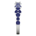 thumbnail image 4 of 0.98 ctw Wedding Band for Women - 14K White Gold Simulated Tanzanite Stackable Eternity Ring, 4 of 6