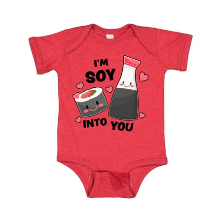 

Inktastic I m Soy into You with Cute Soy Sauce and Sushi Gift Baby Boy or Baby Girl Bodysuit
