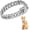 Silver, 10 inch, variant on Cat Chain Collar, Diamond Cuban Link Kitten Walking Collar with Secure Buckle 12mm Wide Pet Rhinestones Necklace Metal Chain Jewelry Accessories for Cats Dogs Kittens Puppies 8inch(Gold)