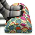 thumbnail image 3 of Colorful Foot Rest, Doodle Style Lively Colored Round Shapes with and Floral Motifs, Non-Slip Backing Adjustable Ergonomic Memory Foam Leg Support for Office, Multicolor, by Ambesonne, 3 of 5