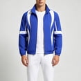thumbnail image 2 of Mens Zip Up Jacket Color Block Urban Hip Hop Premium Track Jacket Sportswear Urbanwear Streetwear Fashion Top, 2 of 9