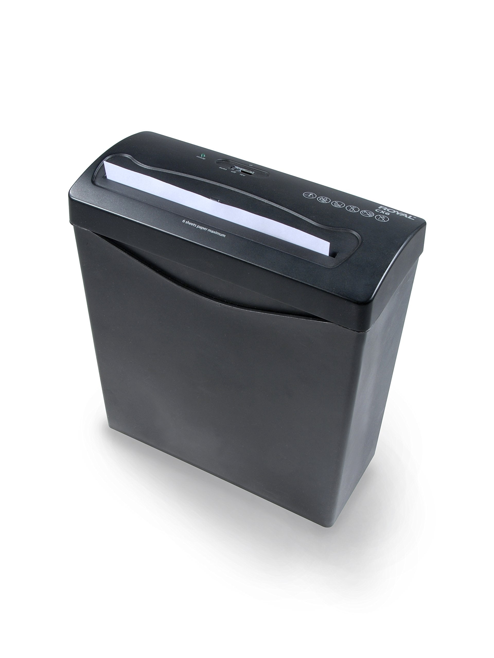 Royal® 6 Sheet Cross-Cut Shredder, Black, CX6