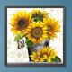 thumbnail image 1 of Cuadros Decorativos Kit de pintura por números DIY girasol aceite arte imagen artesanía hogar pared decoración (H1331) Wdftyju embutido en tela, 1 of 9