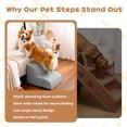 thumbnail image 4 of Dog Stairs for Small Dogs and Cats, 12" H 2 Steps Pet Steps Ramp for High Bed, Couch, Sofa, Waterproof Pet Stairs with Removable Washable Cover, Non-Slip Bottom, Light Gray, 4 of 6