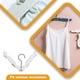 thumbnail image 5 of Colgador de ropa plegable portátil, tendedero para vacaciones, abrigo, faldas, soporte para vestido, armario, dormitorio, organizador del hogar Almacenamiento y organización del hogar Blanco Billuyoard HA063012-03B, 5 of 6