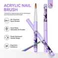 thumbnail image 6 of SAVILAND 3Pcs Acrylic Nail Brush Set Superior Nylon with Cleaning Brush, Size(6# 10# 14#), 6 of 9