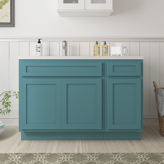 45 in. W x 21 in. D x 32.5 in. H Bath Vanity Cabinet without Top in Sea Green
