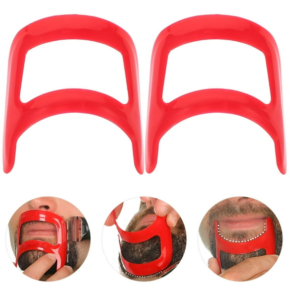 VANIDO 2pcs Beard Shaping Template Beard Guide Shaper Beard Shaping Styling Tool Beard Modelling Combs Professional
