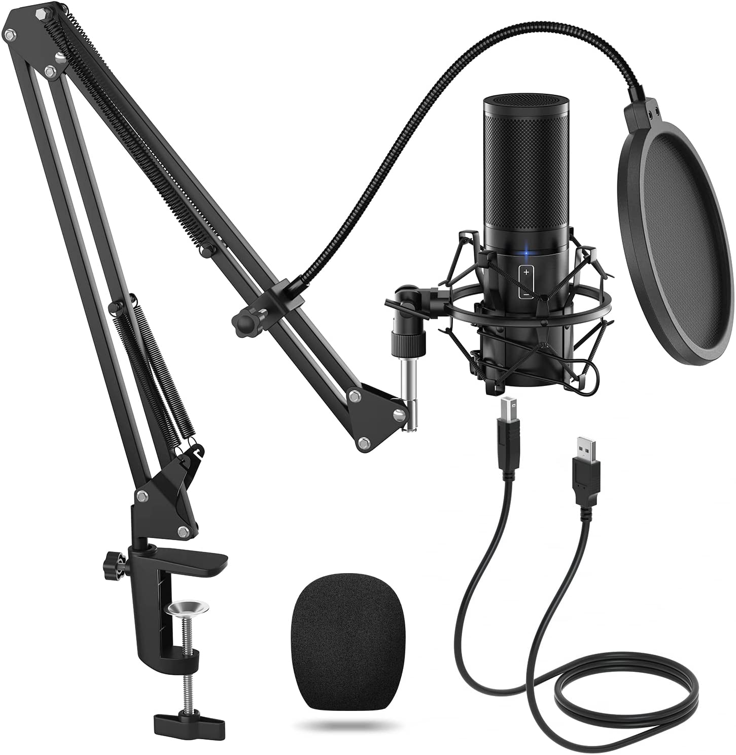 TONOR USB Computer Gaming Microphone, Condenser Microphone with Noise Cance 