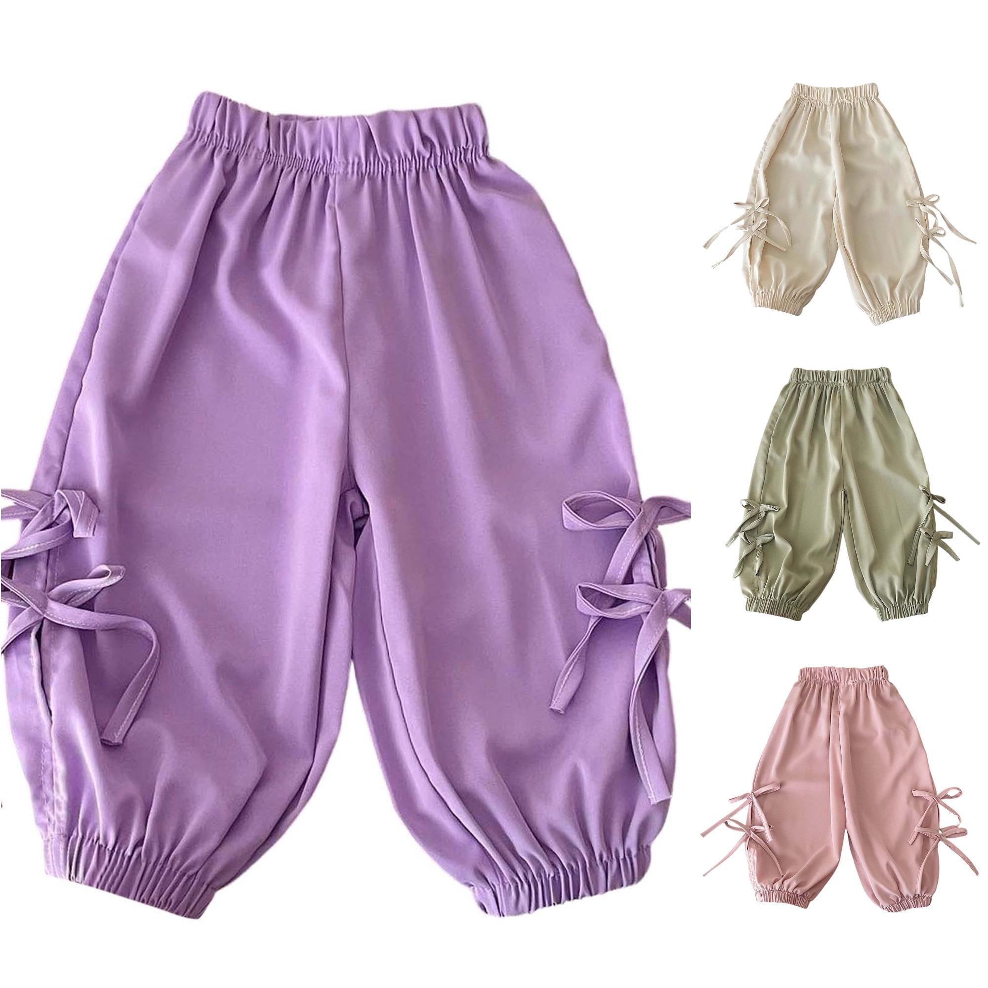 Stylish Girls Cargo Jogger Pants Fashionable Tapered Ankle Casual Bottoms for Toddler and Kids Playwear Comfortable Daily Outfit Baby Girl Clothes 7-8 Years