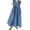 Sky Blue, variant on Fsqjgq Plus Size Oversized Denim Dresses for Women Street Fashion V Neck Puff Sleeve Swing Flowy Sundress Long Beach Dress Jeans Summer Dresses M